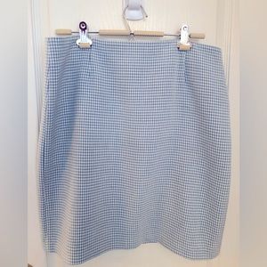 Pale blue houndstooth Tristan skirt (matching jacket also available)